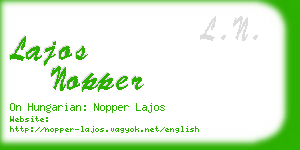lajos nopper business card